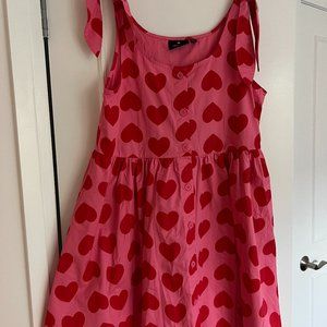 Lazy Oaf Heart Print Trapeze Dress